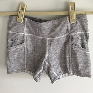 NWOT Lululemon run fast track short micro stripe
